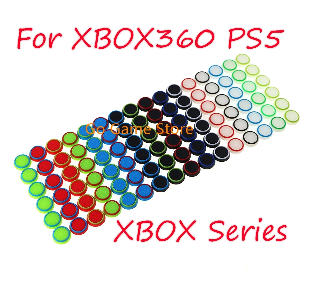 300pcs/lot for PS4/ Xbox 360/ PS3 /Xbox one Silicone Analog Grips Thumb stick handle caps Cover Compatible with