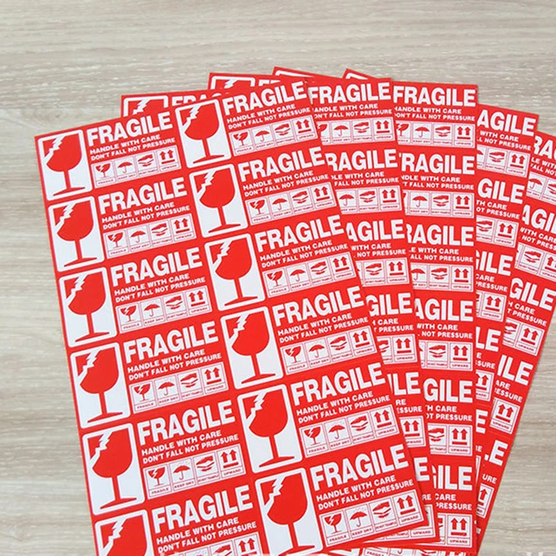 

1000 Pcs/Set 9x5cm FRAGILE Warning Label Sticker Handle With Care Keep Dry Express Label Shipping Express Label Stickers