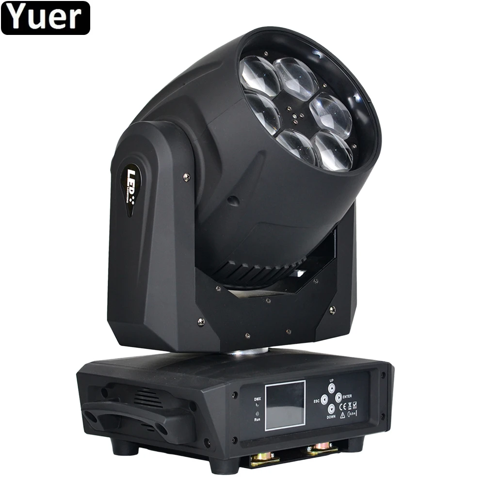 NEW 6x40W LED Beam Zoom Wash Light RGBW 4IN1 Moving Head Stage Light DMX Disco Light DJ KTV Nightclub Party Concert Professional