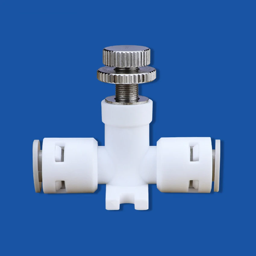 Quick Connector Water Tube Fitting with Base, 6.5mm Tube ID Plastic Valve, for Water Systems, Water Purifiers Tube Fittings