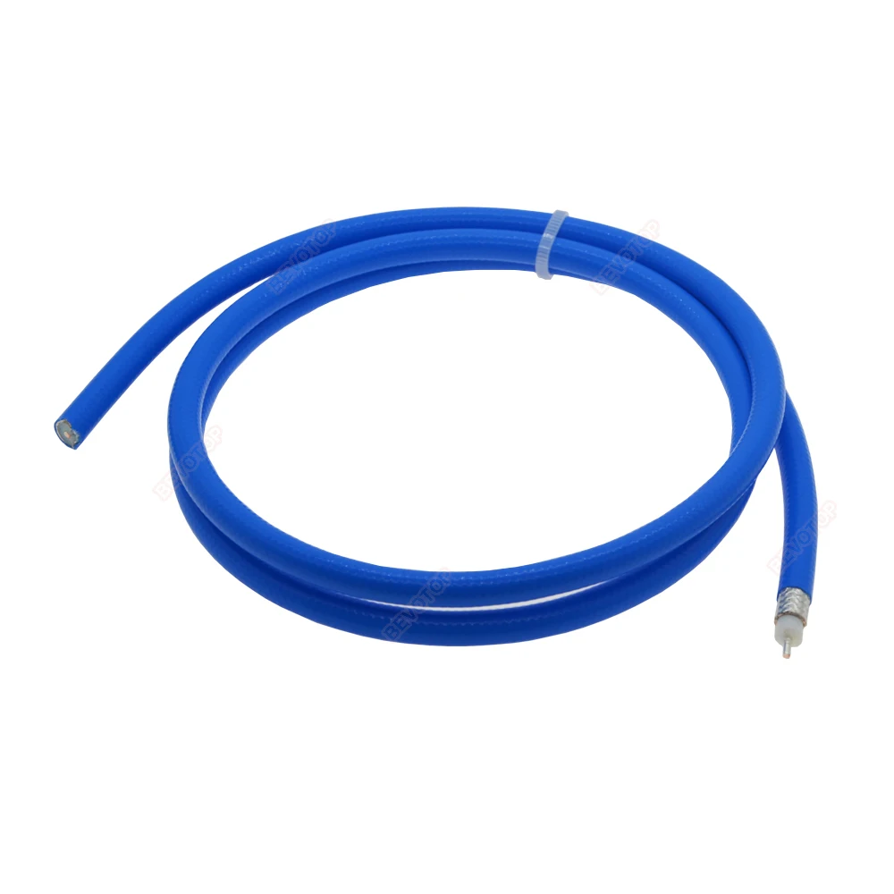 Blue RG401 Cable Semi-Flexible 50-5 Pigtail 50 Ohm High Frequency Test Cable RF Coaxial Cable Pigtail Jumper 4G 1m 5m 10m 50m