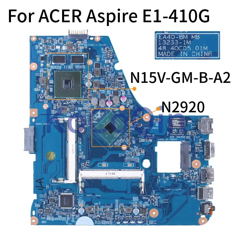 

For ACER Aspire E1-410G N2920 Notebook Mainboard NBMGP11005403 13233-1M SR1SF N15V-GM-B-A2 DDR3 Laptop Motherboard