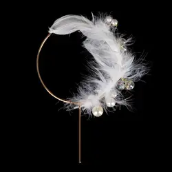 Wing Cupcake Picks Wing Cake Decoration Circle Pearl Cupcake Topper Pick for Happy Wing Cake Toppers Accessories Wing CupHappy