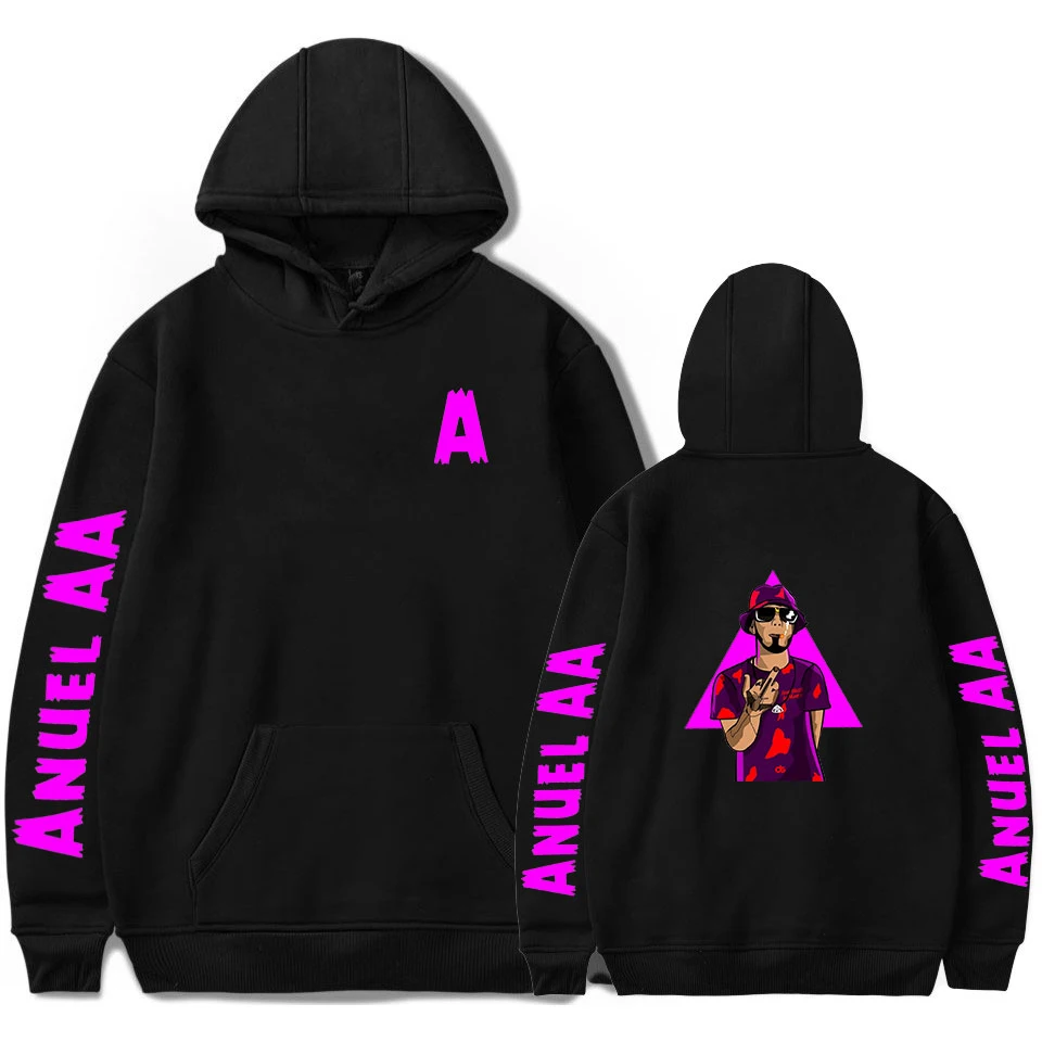 

Anuel AA Hoodie Streetwear Hip Hop Men Hoodies Sweatshirt Women Fashion Oversized Hoodies Harajuku Popular Gothic Y2K Hoodies