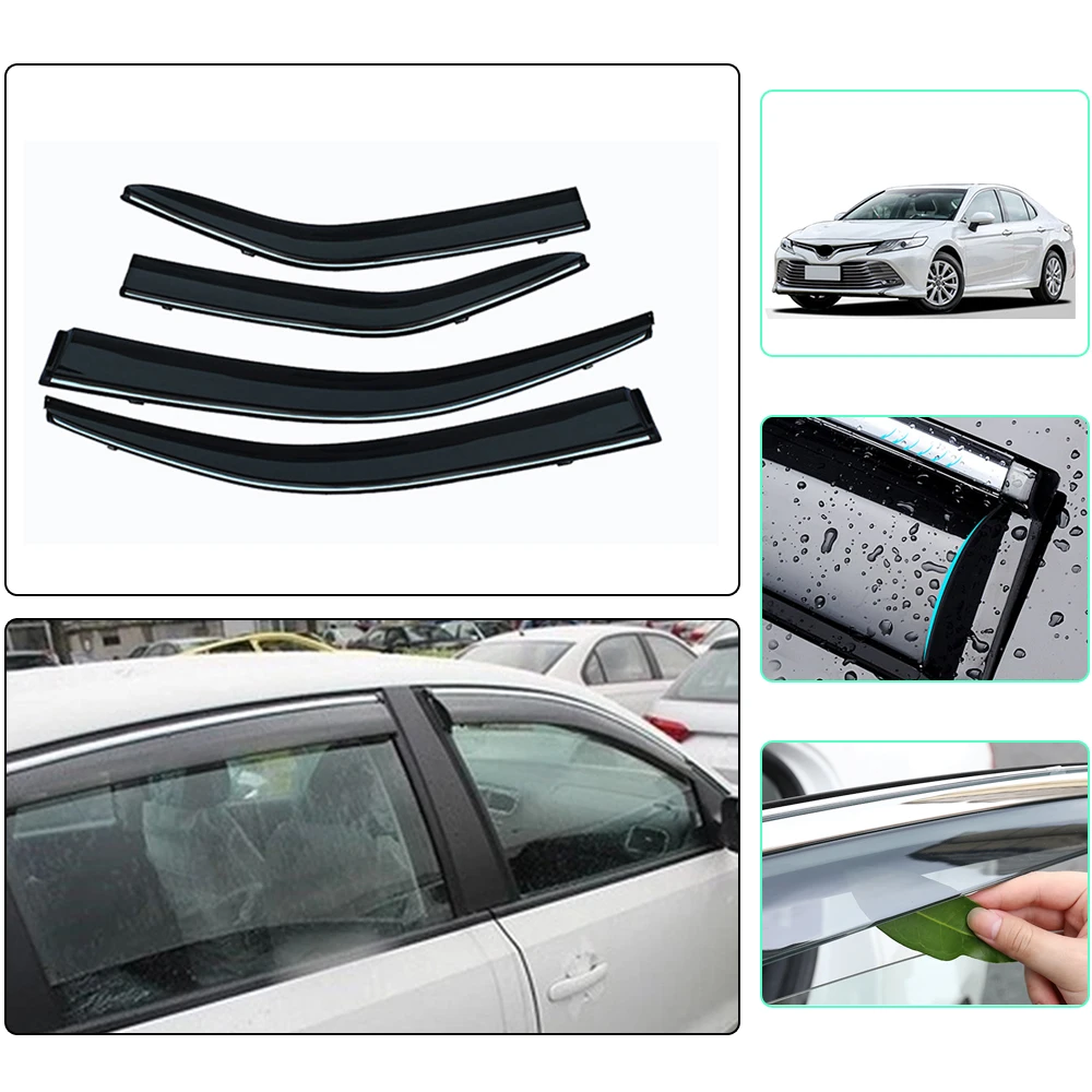 

For TOYOTA Camry XV70 2018 2019 Car Window Visor Sun Visor Rain Guards Wind Deflectors Cover Trim