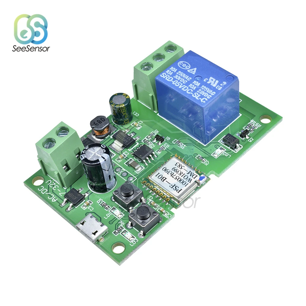 DC 5V 12V 32V Self-locking Wifi Relay Module Smart WiFi Remote Control Switch Timer Wireless Switch for Smart Home