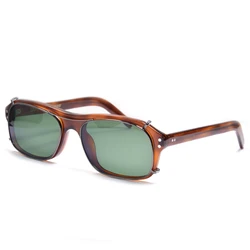 Kingsman Movie Cosplay Glasses Vintage Rectangle Eyeglasses Frames for Men Clip-on Attachment Polarized Sunglasses With Case