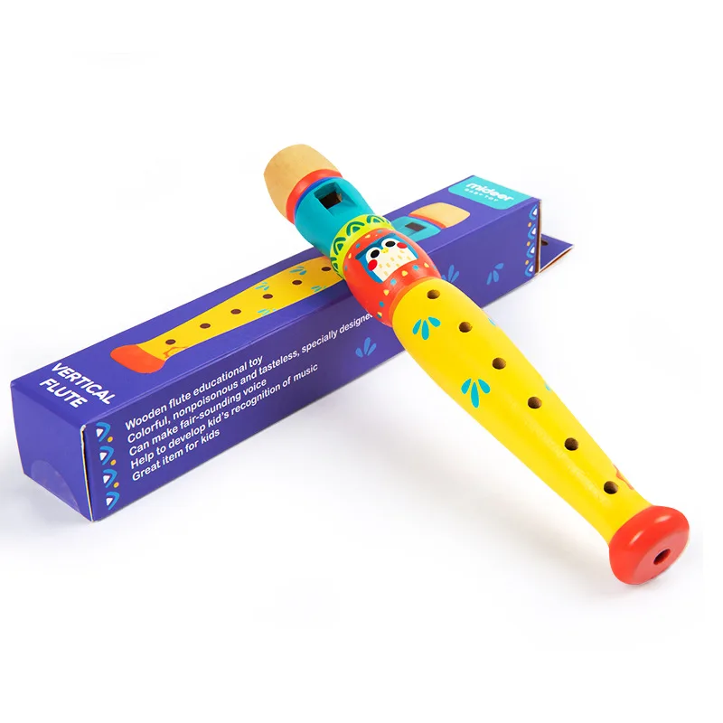 

Mideer Colorful Children Vertical Flute Toy Woden Clarinet Musical Toy Baby Flute Educational Toy Kids 18M+