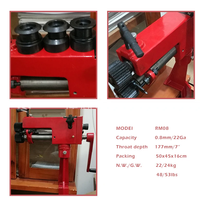 Reeling machine RM08 Engraving machine Iron sheet crimping machine Manual crimping machine Metal roll forming machine Rotating