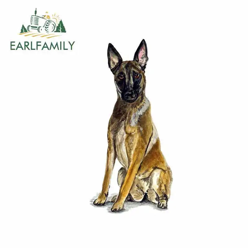 EARLFAMILY 13cm Car Stickers for Belgian Shepherd Malinois Police Rescue Guard Dog Graphics Funny Bumper Wall Laptop Decals