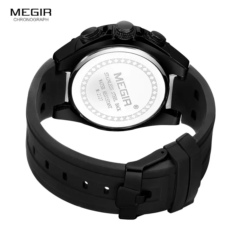 MEGIR Army Quartz Watches Men Top Brand Luxury Chronograph Watch Man Waterproof Sports Wristwatch Relogio Masculino Clock 2127