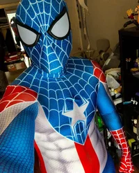 Captain America Costume Cosplay Superhero Spandex 3D Printed Halloween Costume Cosplay Fullbody Zentai Suits For Adult Male