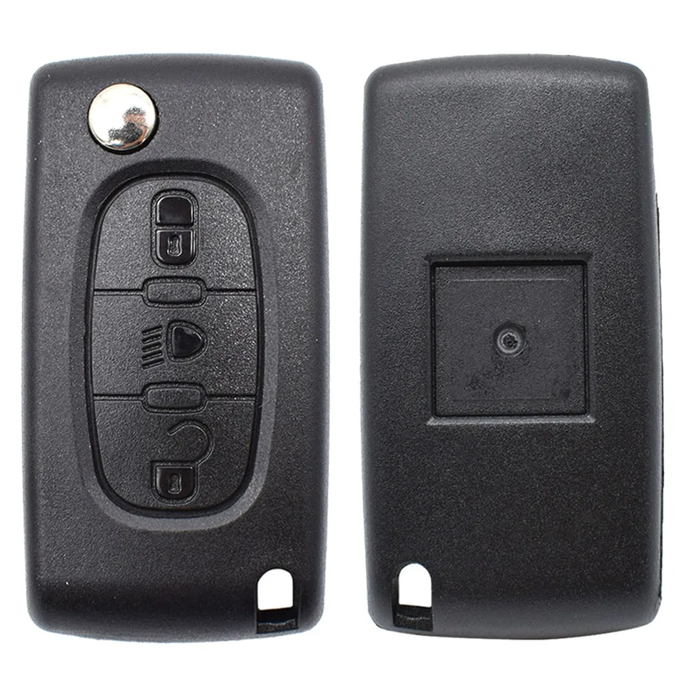 Carcasa De Repuesto Para Llave De Citroën C3, C4, C5 Aircross Y Más - Aleación De Zinc, Protector Negro Con Ajuste Perfecto