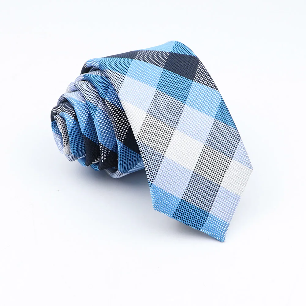 Neue Jacquard Plaid 6cm Neck Krawatte Für Männer Klassische Überprüfen Krawatten Polyester Herren Krawatte Für Hochzeit Business Anzug Krawatte zubehör