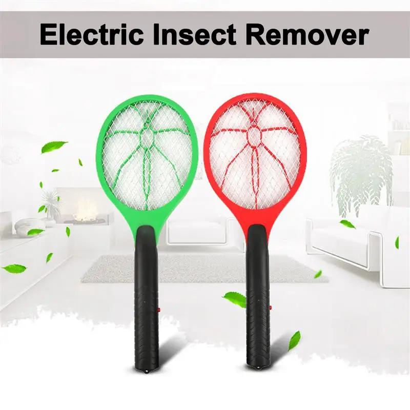 Fly Bat 3 Layer Mesh Bug Racket Portable Pest Insect Control Device Electric Anti-leakage Net Tool  Green