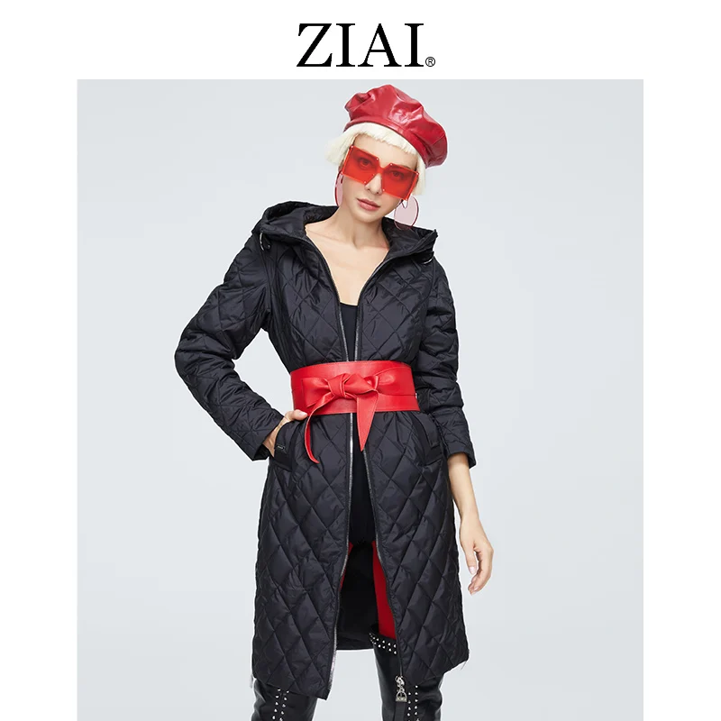 ZIAI 2022 New Spring Jacket Women Designer Collection Women\'s Trench coat long parka Thin Cotton Windproof Warm outwear ZM-8745