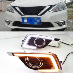 2pcs For Nissan Sentra 2016 2017 LED driving DRL with Daytime Running Light style Daylight Fog Head Lamp