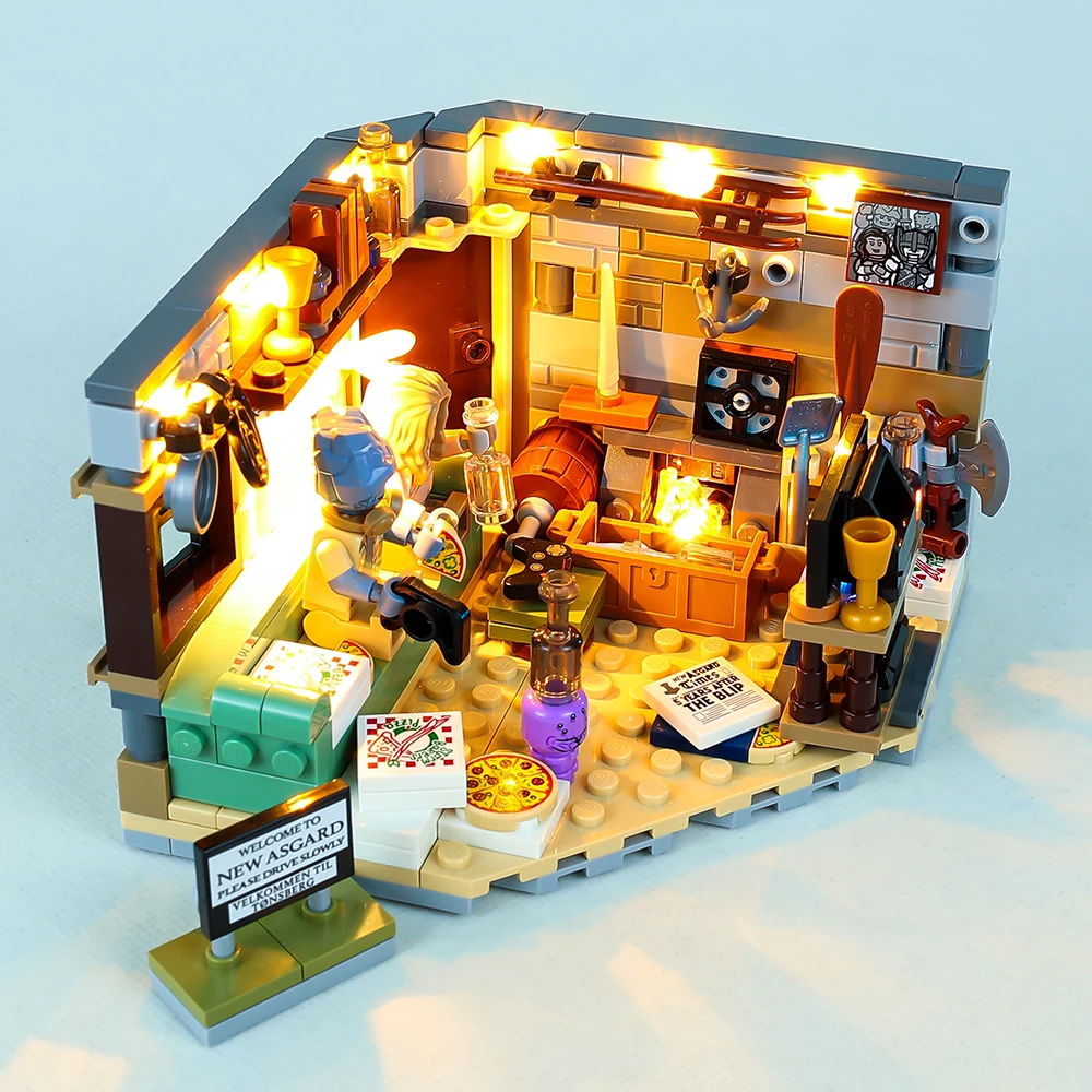 LED Light Kit For 76200 Bro Thor’s New Asgard Brothers Family Gathering Place Building Only Lighting Set Not Included Bricks