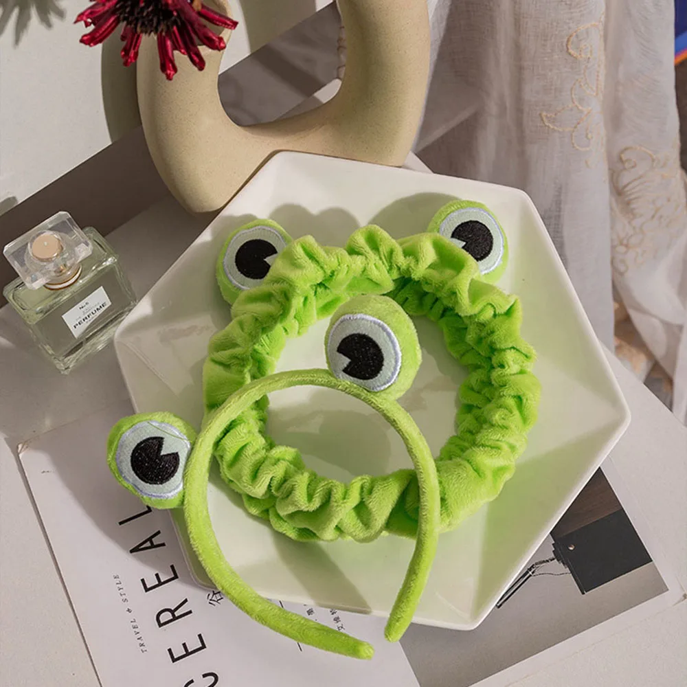 Funny Frog Makeup Headband Wide-brimmed Elastic Hairbands Cute Girls Hair Bands Women Hair Accessories Girls Hairband image 4
