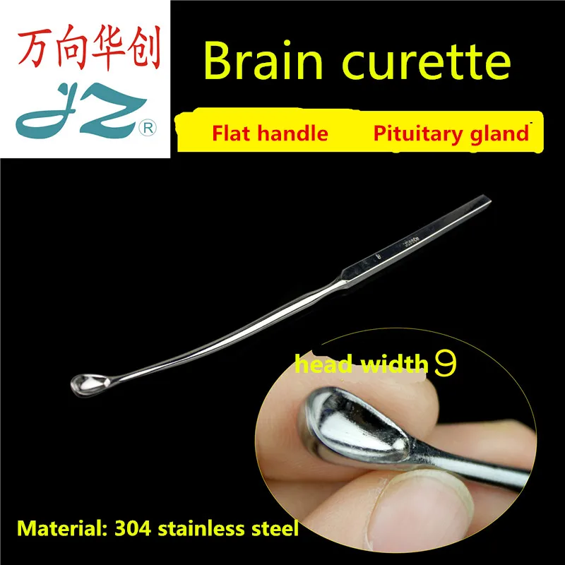 

JZ Orthopedic instruments medical brain curette tissue pituitary flexible curette soft blunt lengthen Meninges nerve Spoon