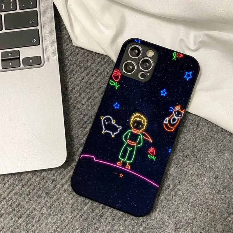 Cartoon The Little Prince The earth space Phone Case for iPhone 11 12 13 mini pro XS MAX 8 7 6 6S Plus X 5S SE 2020 XR cover