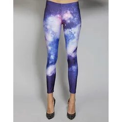 High End Spring Summer New Vintage Starfish Print Elastic Slim Leggings Pants Women Leggings