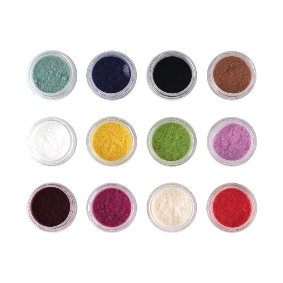 12 สี/ชุดเล็บ Art Glitter เล็บ Power Pigment Flocking Power Glitter สําหรับ DIY ตกแต่งเล็บเคล็ดลับ