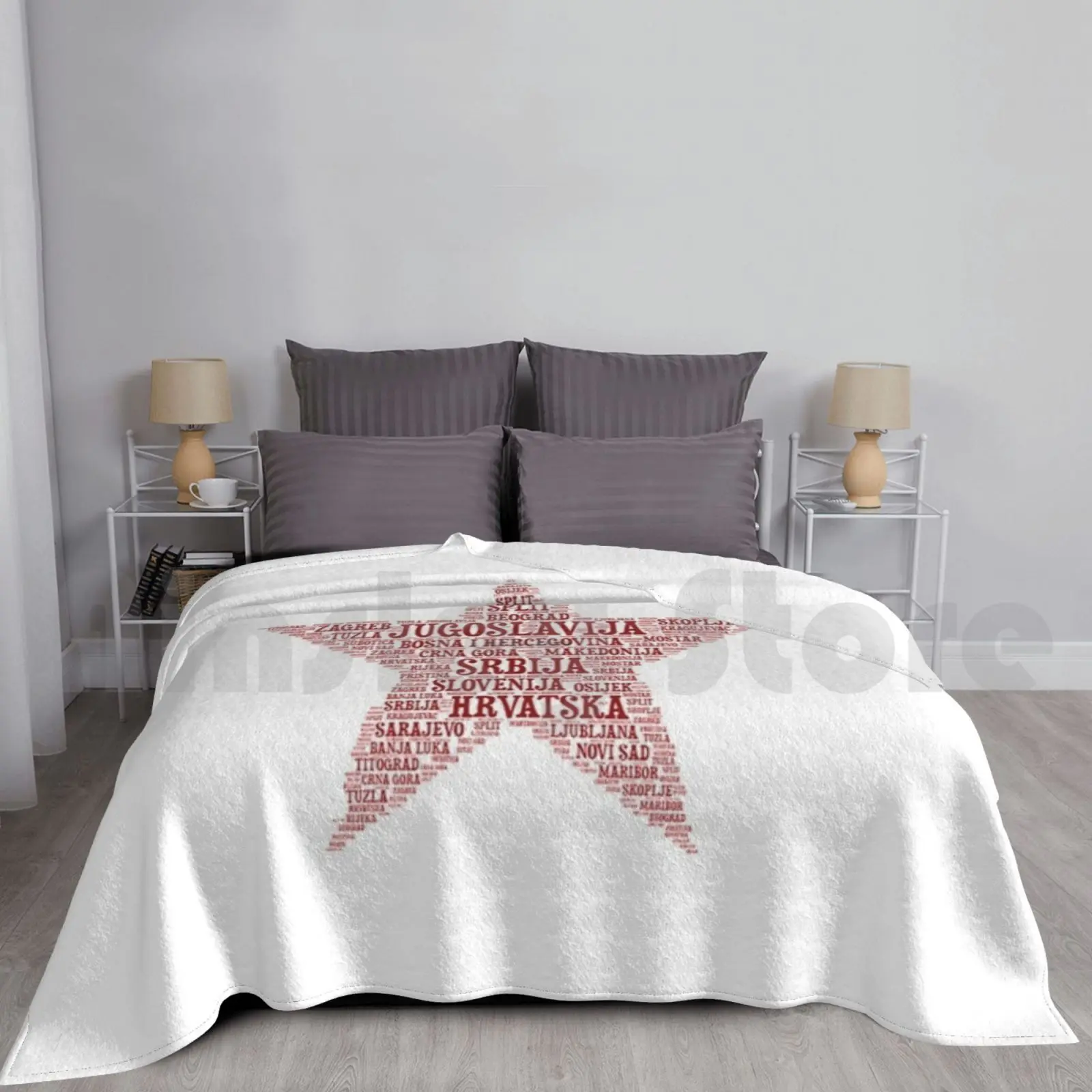 Yugoslavia Stern Design 02r manta para sofá cama viaje Jugoslavija Yugoslavia Jugo Juga Grb Josip Broz Tito