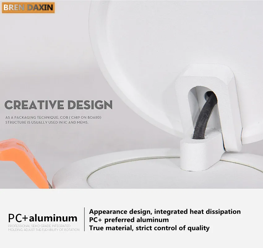 COB Ceiling Recessed Downlight 360degree Rotatable  Dimmable  Slim  90degree Foldable LED Spot Light Indoor lighting