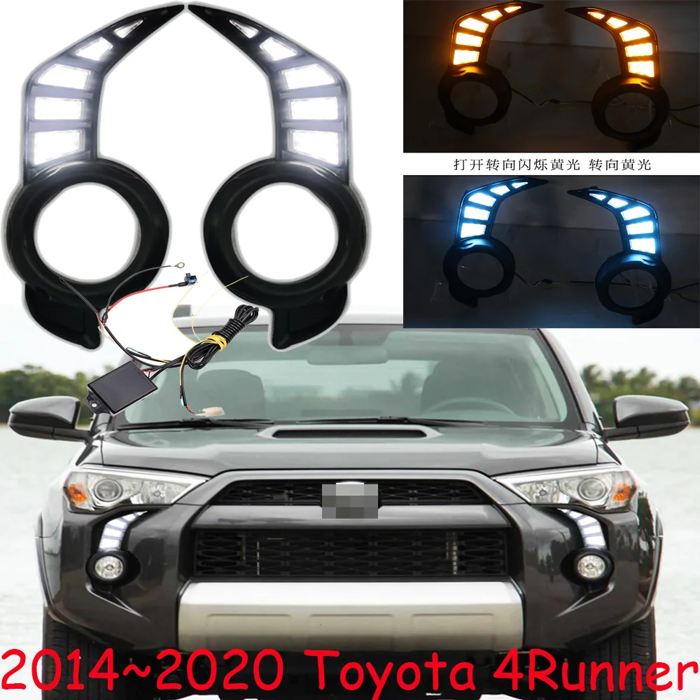 

car Bumper headlight for Toyota 4Runner daytime light 2014~2020y car accessories LED DRL headlamp 4runner fog light