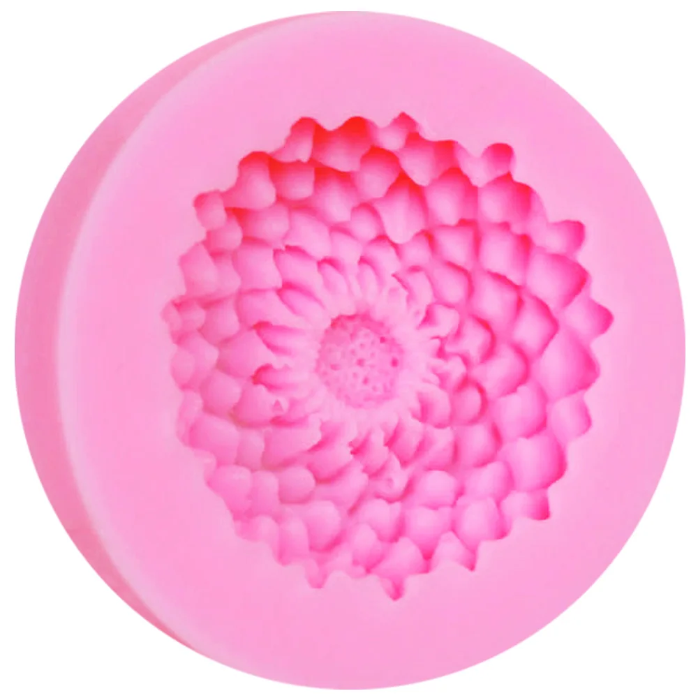 M227 Chrysanthemum Flower Daisy Candle Moulds Soap Mold Kitchen-Baking Resin Silicone Form Home Decoration 3D DIY Clay Craft Wax