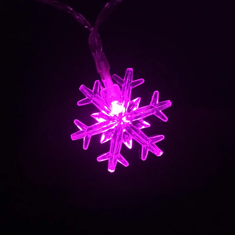 LED Garland Accessories 30PCS Snowflakes Plastic Snow for all F5 LED Beads Light Strings, DIY Home Decor include Glue stick