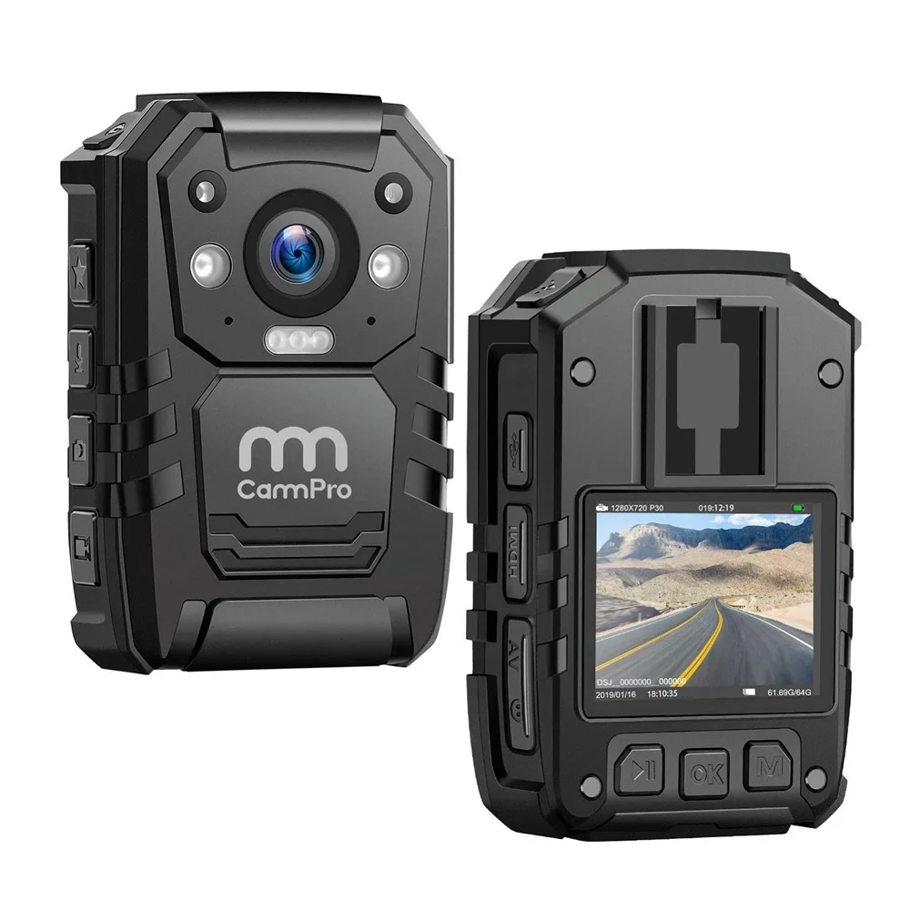 CammPro i826 Wearable 1296P Infrared Night Vision Waterproof HD Video Recorder DVR Security Camcorder Body Worn Camera