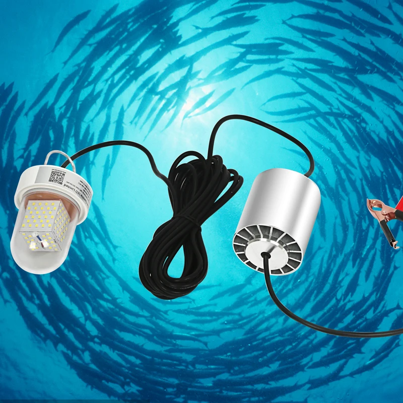 6M Cable 60W 12V-24V Deep Sea Underwater Squid LED Fishing Light Fishing Boat Lights