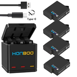High quality GoPro Hero 7 hero 6 hero 5 black battery + triple charger for Go Pro Hero 7 6 5 black camera battery