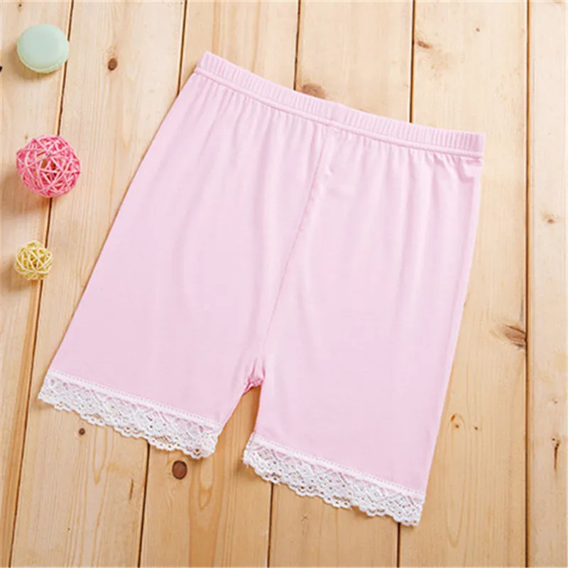 High Quality Girl Safety Shorts Pants Solid Underwear Soft Elastic Cotton Leggings Girls Lace Briefs Short Pants For Children