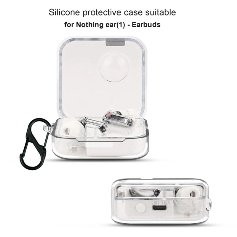 For Nothing Ear (1) Wireless Earphone Translucent Protective Case Waterproof Earphone Charger Box Case Silicone Protective Cover