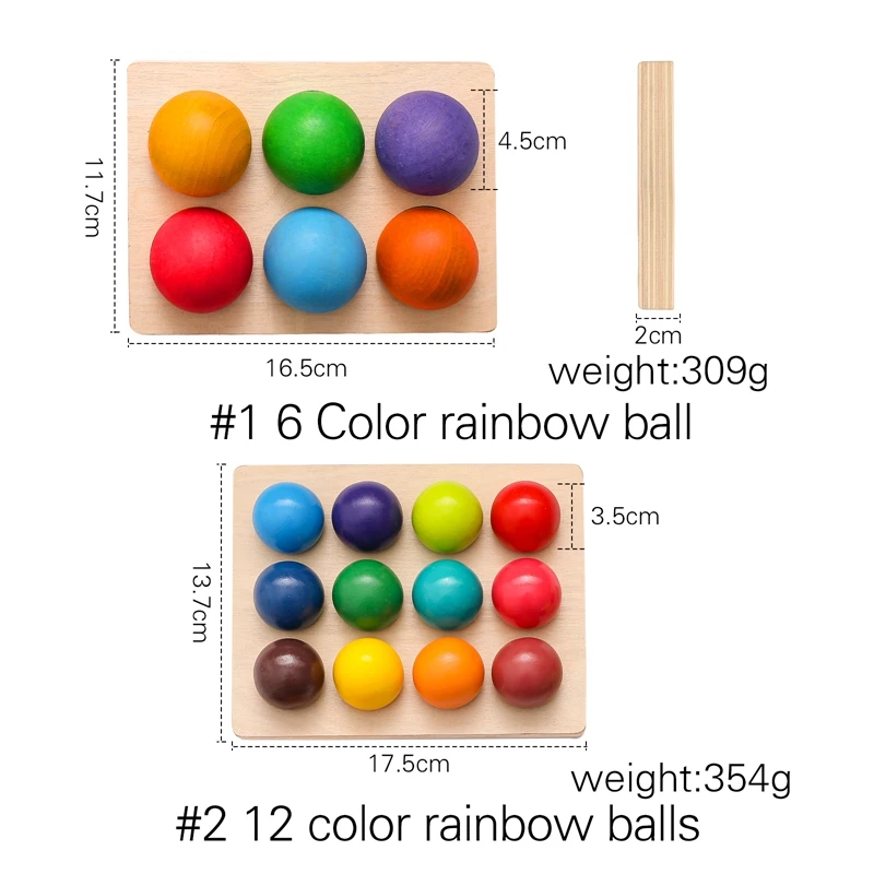 Zróbmy drewniane Montessori Rainbow pasujące kulki sortowanie kolorów zabawki sensoryczne gra sensoryczna poznawcze zabawki edukacyjne prezenty dla dzieci