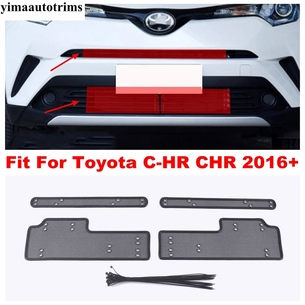 

Car Front Middle Grill Grille Insect Screening Mesh Net Insert Protection Kit Accessories Exterior For Toyota C-HR CHR 2016-2020