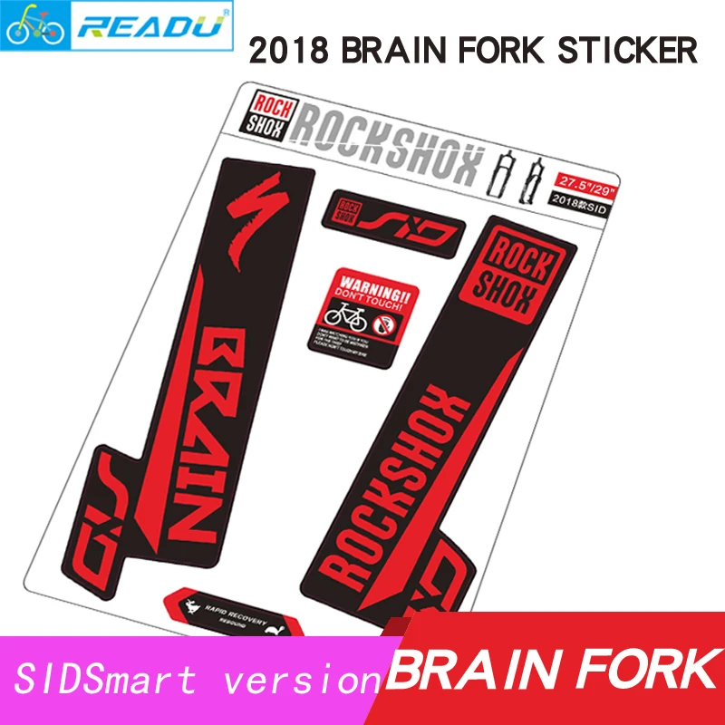 For 2018 ROCKSHOX SID Smart Edition Fork Sticker BRAIN Front Fork Sticker bike stickers