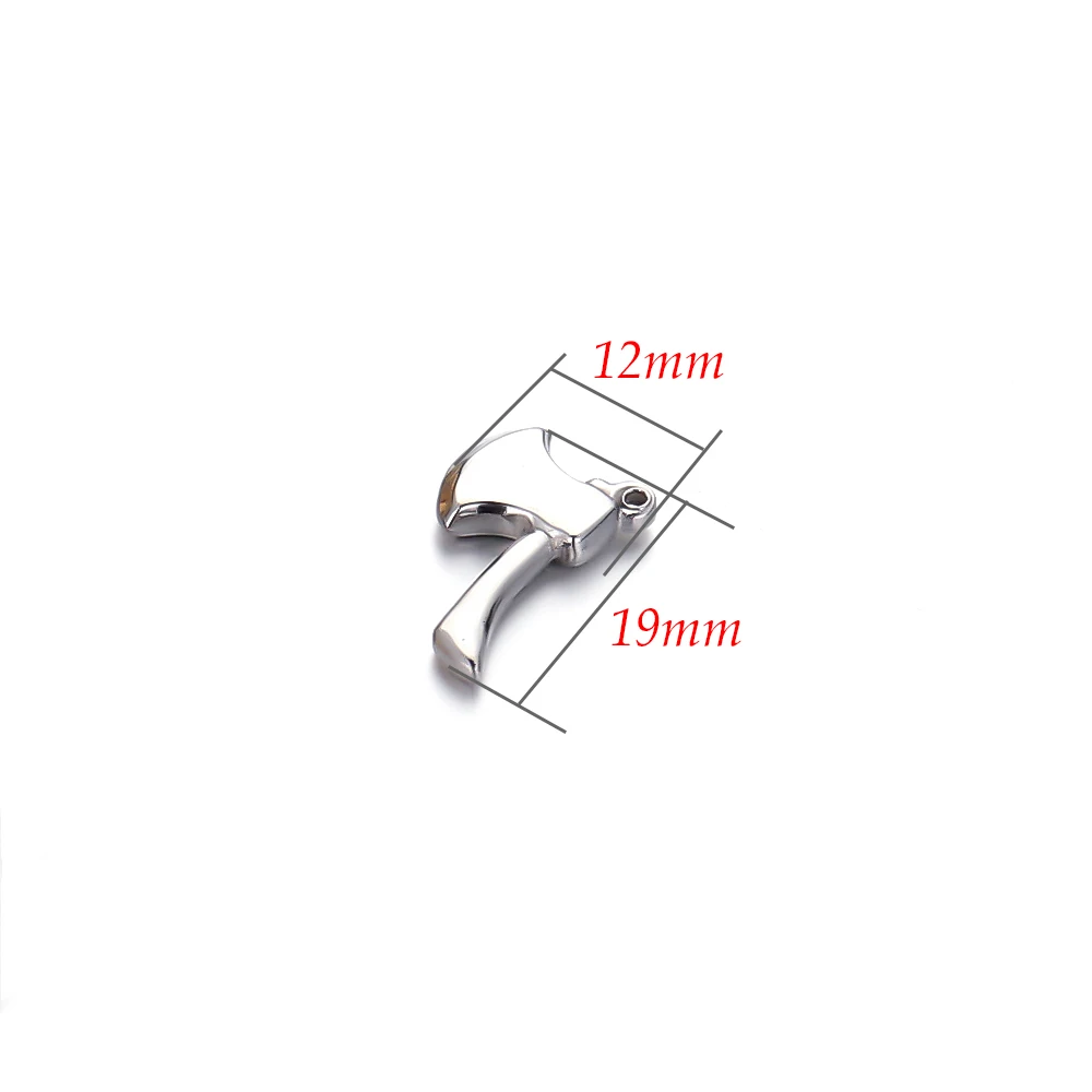 10 Stück Edelstahl-Beilanhänger für DIY-Schmuckherstellung, Halsketten-Dekoration, Armband-Zubehör – Detail 3