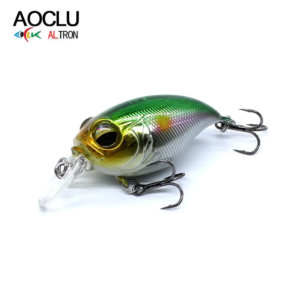 AOCLU-Minnow Shad Crankbait, Floating Wobbler, Hard Bait, Deep Diver for Inshore, Boat, Bass, Trout, Bluefin Fishing, 40mm, 8.1g