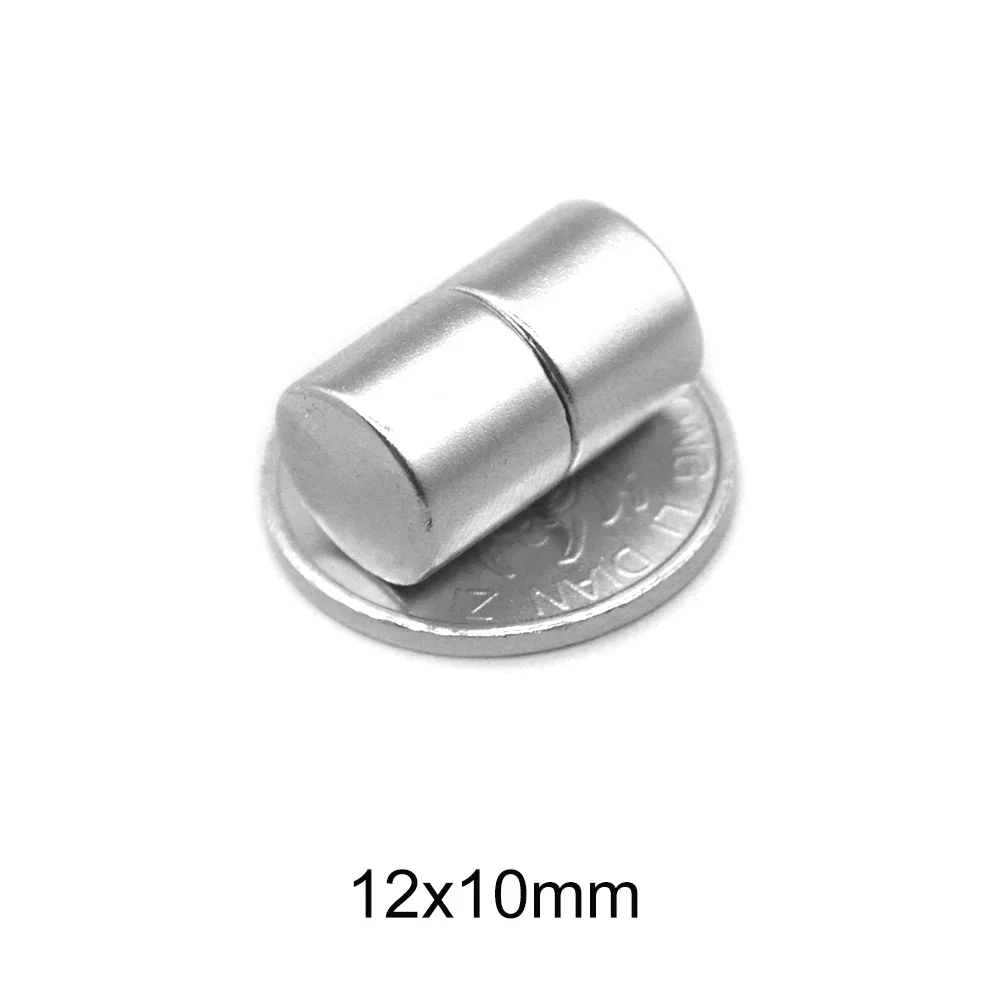 2/5/10/20/50PCS 12x10 mm Powerful Magnetic Magnets Strong Permanent Neodymium Magnets 12x10mm Small Round Search Magnet 12*10