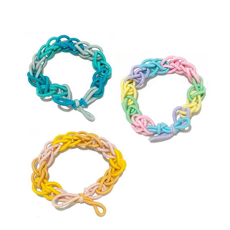 

20 PCS/Pack DIY Braided Elastic Hairbands Colorful Hair Ties For Women And Girls Ponytail Holder Hair Accessories