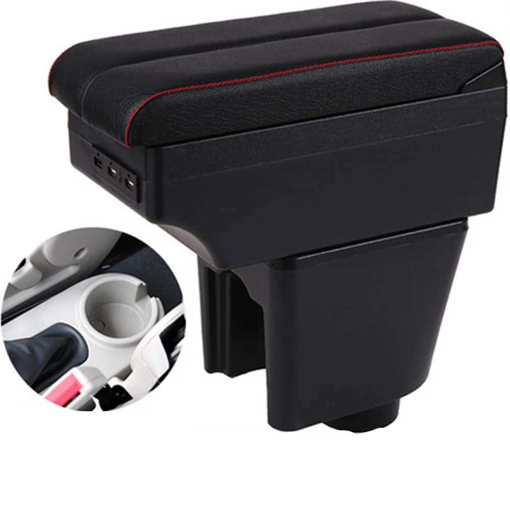 

For Car Chevrolet Aveo T200 T250 Armrest Box Central Content Interior Arm Elbow Rest Storage Case Car-styling with USB Cup Holde