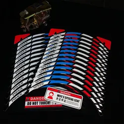 Tiras de pegatinas reflectantes para neumáticos de motocicleta, cinta de llanta de 10, 12 y 14 pulgadas, calcomanías para automóviles