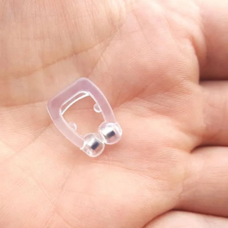 جهاز شخير لوقف الشخير صغير مغناطيسي من السيليكون لمنع الشخير من النوم الجيد لسدادة شخير النوم