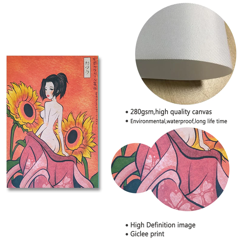 Samurai Champloo Backwards Beauty Fuu Ukiyo-e Posters and Prints Japanese Geisha Canvas Paintings Nordic Modern Home Decoration