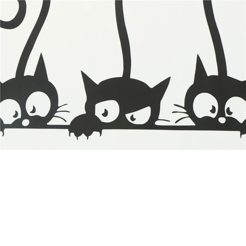 Removable Three Black Cat Wall Stickers Art Decal Mural Diy Kids Bedroom Decor