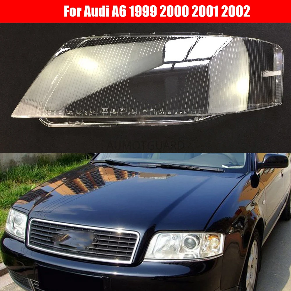 

Car Headlight Lens For Audi A6 1999 2000 2001 2002 Car Headlamp Cover Replacement Front Auto Shell Cover